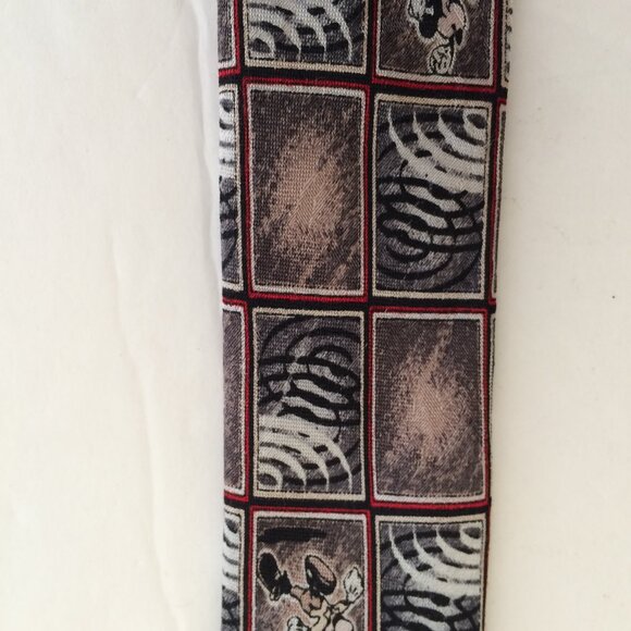 Disney Mickey Unlimited Mickey Mouse Print Mens Tie 100 % Silk Multicolor - Picture 6 of 6